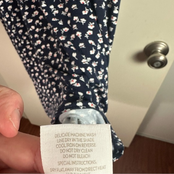 Boden Navy Ditsy FloralPetal Evangeline Stretchy Soft Jersey Knit Dress Size 14L - Picture 13 of 16